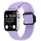For Apple Watch 46mm / 49mm / 45mm / 44mm Magnetic Buckle Woven Stretch Watch Band(Violet) - 1