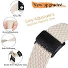 For Apple Watch 42mm / 41mm / 40mm / 38mm Magnetic Buckle Woven Stretch Watch Band(Creamy White) - 2
