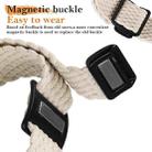 For Apple Watch 42mm / 41mm / 40mm / 38mm Magnetic Buckle Woven Stretch Watch Band(Creamy White) - 3