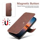 For iPhone 16 Suteni Q05 2-in-1 Multi-function MagSafe Wallet Litchi Leather Phone Case(Brown) - 3