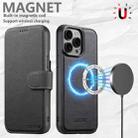 For iPhone 13 Pro Suteni Q05 2-in-1 Multi-function MagSafe Wallet Litchi Leather Phone Case(Black) - 2