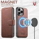 For iPhone 13 Pro Suteni Q05 2-in-1 Multi-function MagSafe Wallet Litchi Leather Phone Case(Brown) - 2
