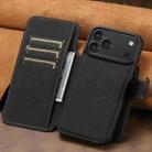 For iPhone 17 Pro Max Suteni Q05 2-in-1 Multi-function MagSafe Wallet Litchi Leather Phone Case(Black) - 2