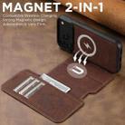 For iPhone 17 Pro Max Suteni Q05 2-in-1 Multi-function MagSafe Wallet Litchi Leather Phone Case(Brown) - 3
