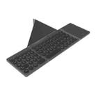 KF86 MAX Foldable Wireless Bluetooth-Compatible Keyboard With Touchpad + Leather Case - 2
