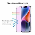 For iPhone 16 Pro JUNSUNMAY 25pcs Anti-Blue Light Silk Print HD Tempered Glass Film - 2
