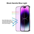 For iPhone 15 Plus JUNSUNMAY 25pcs Anti-Blue Light Silk Print HD Tempered Glass Film - 2