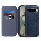 For Google Pixel 10 Linton MagSafe Leather Phone Case(Blue) - 1