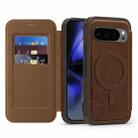 For Google Pixel 10 Pro Linton MagSafe Leather Phone Case(Coffee) - 1