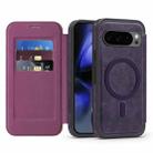 For Google Pixel 10 Pro Linton MagSafe Leather Phone Case(Purple) - 1