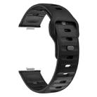 For Huawei Watch Fit 4 / Fit 4 Pro / Fit 3 Wave Reverse Buckle Silicone Watch Band(Black) - 3
