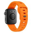 For Huawei Watch Fit 4 / Fit 4 Pro / Fit 3 Wave Reverse Buckle Silicone Watch Band(Orange) - 2