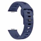 For Huawei Watch Fit 4 / Fit 4 Pro / Fit 3 Wave Reverse Buckle Silicone Watch Band(Midnight Blue) - 3
