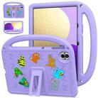 For Honor Pad 10 12.1 2025 Cartoon Sparrow EVA Shockproof Tablet Case(Taro Purple) - 1