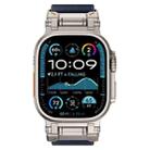 For Apple Watch 46mm / 49mm / 45mm / 44mm Explorer Polyester Nylon Watch Band(Titanium Blue) - 3