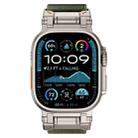 For Apple Watch 46mm / 49mm / 45mm / 44mm Explorer Polyester Nylon Watch Band(Titanium Green) - 3