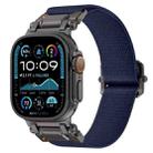 For Apple Watch 46mm / 49mm / 45mm / 44mm Explorer Polyester Nylon Watch Band(Black Blue) - 1