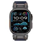 For Apple Watch 46mm / 49mm / 45mm / 44mm Explorer Polyester Nylon Watch Band(Black Blue) - 3