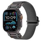 For Apple Watch 46mm / 49mm / 45mm / 44mm Explorer Polyester Nylon Watch Band(Black Gray) - 1