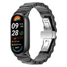 For Xiaomi Smart Band 9 / 8 Irregular Butterfly Buckle Metal Stainless Steel Watch Band(Black) - 1