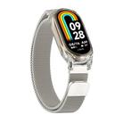 For Xiaomi Mi Band 7 Transparent PC Case Milanese Magnetic Metal Watch Band(Starlight) - 1