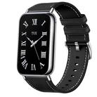 For Xiaomi Smart Band 9 Pro / Redmi Watch 5 Leather Texture Silicone Watch Band(Black) - 1
