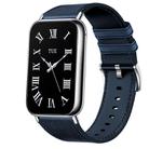 For Xiaomi Smart Band 9 Pro / Redmi Watch 5 Leather Texture Silicone Watch Band(Blue) - 1