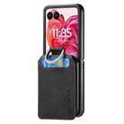 For Motorola Razr 60 Retro Leather Ring Wallet Phone Case(Black) - 2