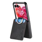 For Motorola Razr 60 Retro Leather Ring Wallet Phone Case(Black) - 3