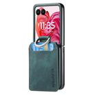 For Motorola Razr 60 Ultra Retro Leather Ring Wallet Phone Case(Green) - 2