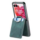 For Motorola Razr 60 Ultra Retro Leather Ring Wallet Phone Case(Green) - 3