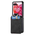 For Motorola Moto Razr 50 Ultra Retro Leather Ring Vertical Flip Wallet Phone Case(Black) - 2