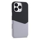 For iPhone 16 Pro Kalebol Cloth Textue Stitching Card Slot Magnetic Phone Case(Gray) - 1