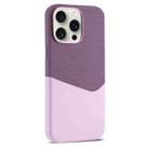 For iPhone 15 Pro Max Kalebol Cloth Textue Stitching Card Slot Magnetic Phone Case(Pink) - 1