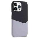 For iPhone 14 Pro Max Kalebol Cloth Textue Stitching Card Slot Magnetic Phone Case(Gray) - 1