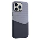 For iPhone 13 Pro Max Kalebol Cloth Textue Stitching Card Slot Magnetic Phone Case(Black) - 1