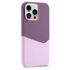 For iPhone 13 Pro Max Kalebol Cloth Textue Stitching Card Slot Magnetic Phone Case(Pink) - 1