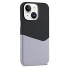 For iPhone 13 Kalebol Cloth Textue Stitching Card Slot Magnetic Phone Case(Gray) - 1