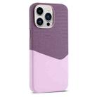 For iPhone 12 Pro Max Kalebol Cloth Textue Stitching Card Slot Magnetic Phone Case(Pink) - 1