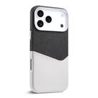 For iPhone 17 Pro Max Kalebol Cloth Textue Stitching Card Slot Magnetic Phone Case(Gray) - 1