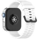 For Huawei Watch Fit4 Pro / Fit4 / Fit3 Quick Release Black Buckle Silicone Watch Band(White) - 2
