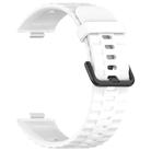 For Huawei Watch Fit4 Pro / Fit4 / Fit3 Quick Release Black Buckle Silicone Watch Band(White) - 3