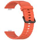 For Huawei Watch Fit4 Pro / Fit4 / Fit3 Quick Release Black Buckle Silicone Watch Band(Orange) - 3