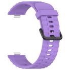 For Huawei Watch Fit4 Pro / Fit4 / Fit3 Quick Release Black Buckle Silicone Watch Band(Lilac) - 3