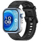 For Huawei Watch Fit4 Pro / Fit4 / Fit3 Quick Release Black Buckle Silicone Watch Band(Black) - 1