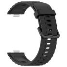 For Huawei Watch Fit4 Pro / Fit4 / Fit3 Quick Release Black Buckle Silicone Watch Band(Black) - 3