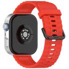For Huawei Watch Fit4 Pro / Fit4 / Fit3 Quick Release Black Buckle Silicone Watch Band(Red) - 2