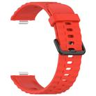 For Huawei Watch Fit4 Pro / Fit4 / Fit3 Quick Release Black Buckle Silicone Watch Band(Red) - 3