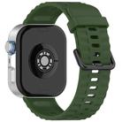 For Huawei Watch Fit4 Pro / Fit4 / Fit3 Quick Release Black Buckle Silicone Watch Band(Army Green) - 2