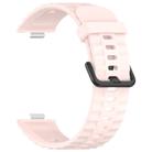 For Huawei Watch Fit4 Pro / Fit4 / Fit3 Quick Release Black Buckle Silicone Watch Band(Light Pink) - 3